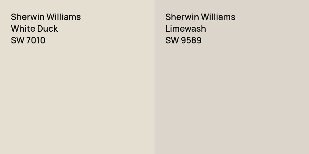 Sherwin Williams White Duck vs. Sherwin Williams Limewash