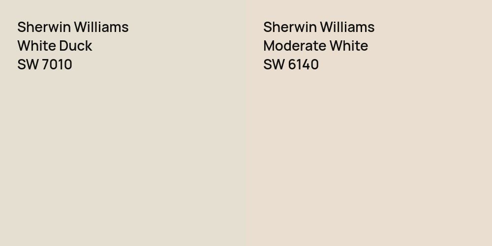 Sherwin Williams White Duck vs. Sherwin Williams Moderate White