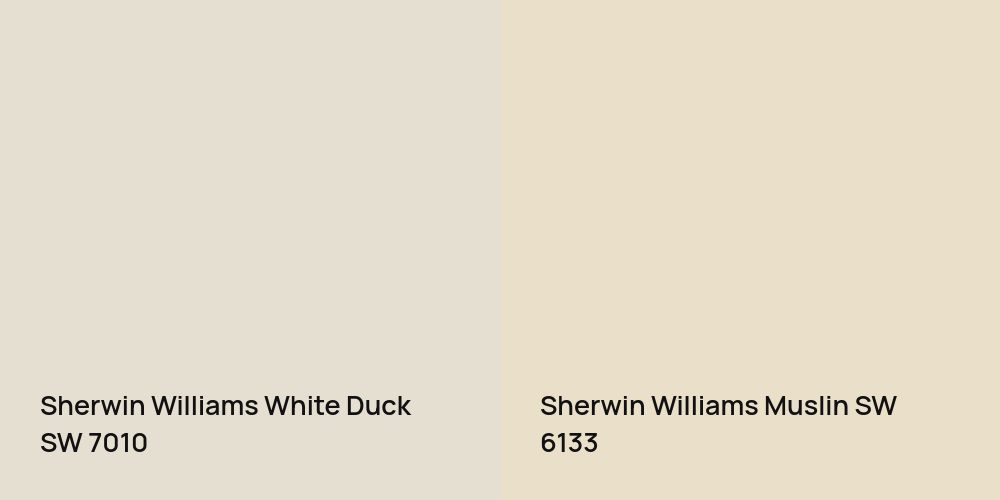 Sherwin Williams White Duck vs. Sherwin Williams Muslin