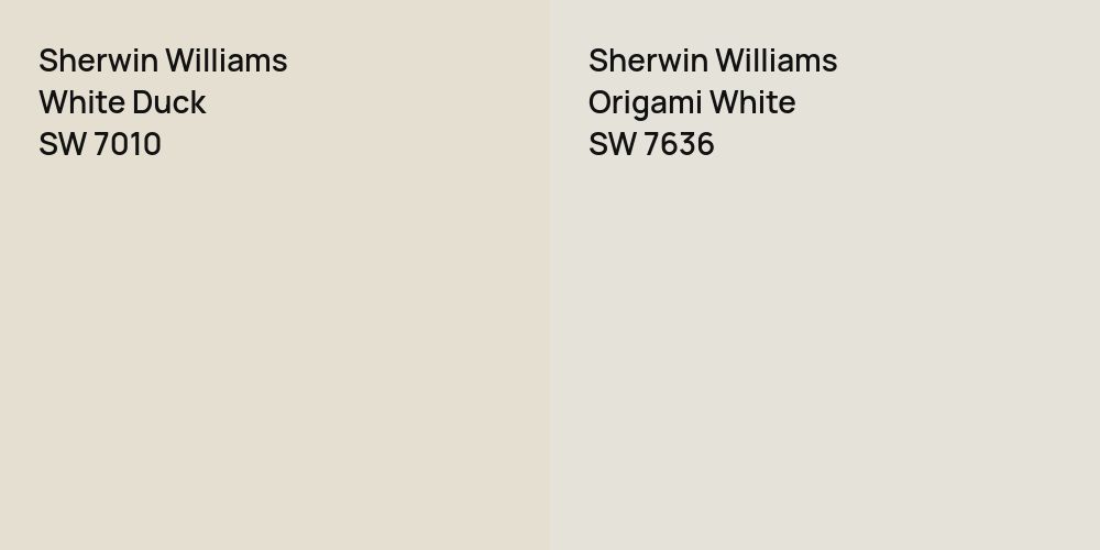 Sherwin Williams White Duck vs. Sherwin Williams Origami White