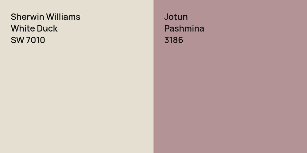 Sherwin Williams White Duck vs. Jotun Pashmina