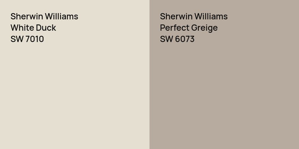 Sherwin Williams White Duck vs. Sherwin Williams Perfect Greige