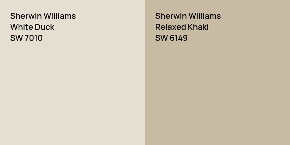 Sherwin Williams White Duck vs. Sherwin Williams Relaxed Khaki