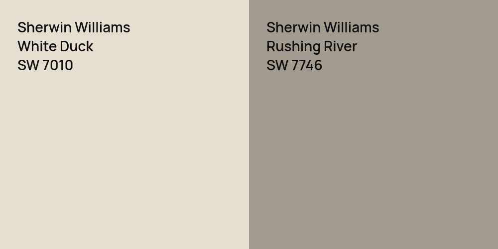 Sherwin Williams White Duck vs. Sherwin Williams Rushing River