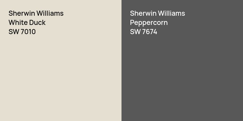 Sherwin Williams White Duck vs. Sherwin Williams Peppercorn