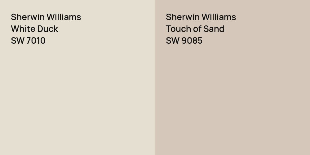 Sherwin Williams White Duck vs. Sherwin Williams Touch of Sand