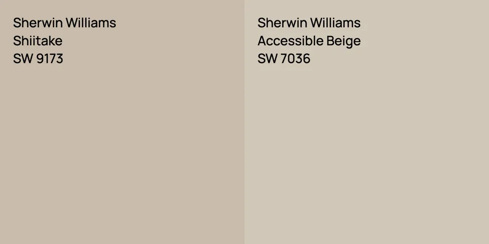 Sherwin Williams Shiitake vs. Sherwin Williams Accessible Beige