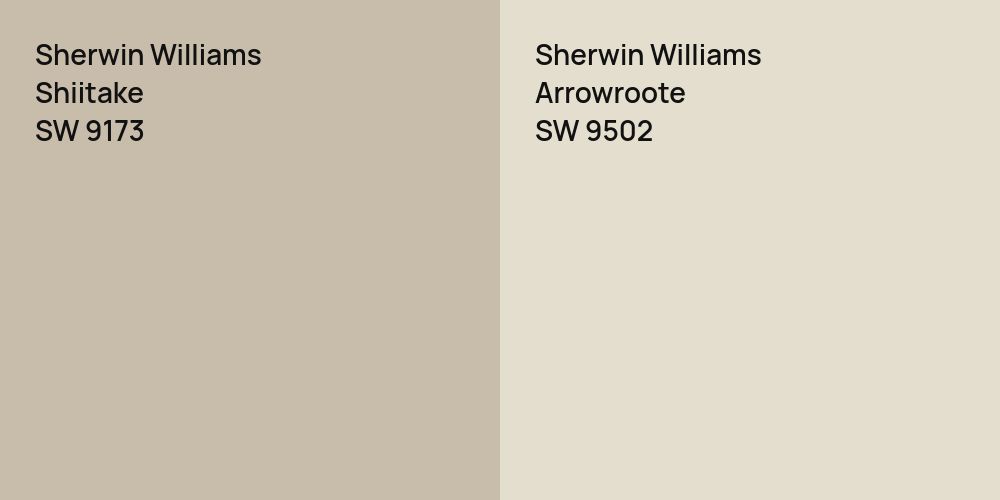 Sherwin Williams Shiitake vs. Sherwin Williams Arrowroote