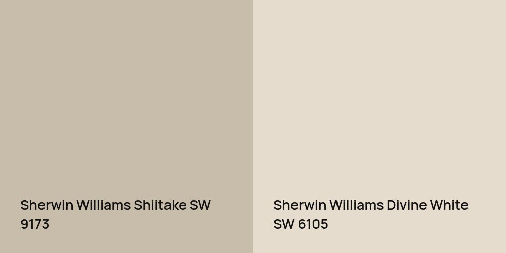 Sherwin Williams Shiitake vs. Sherwin Williams Divine White