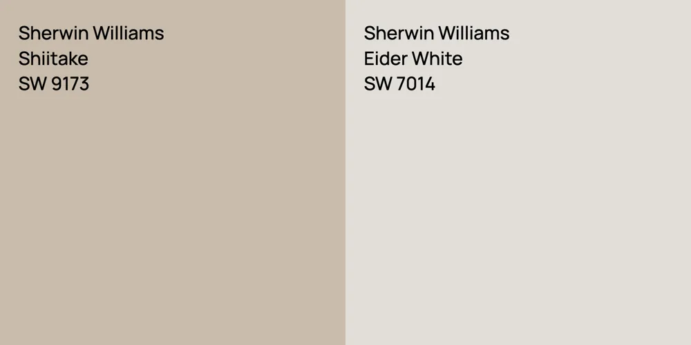 Sherwin Williams Shiitake vs. Sherwin Williams Eider White