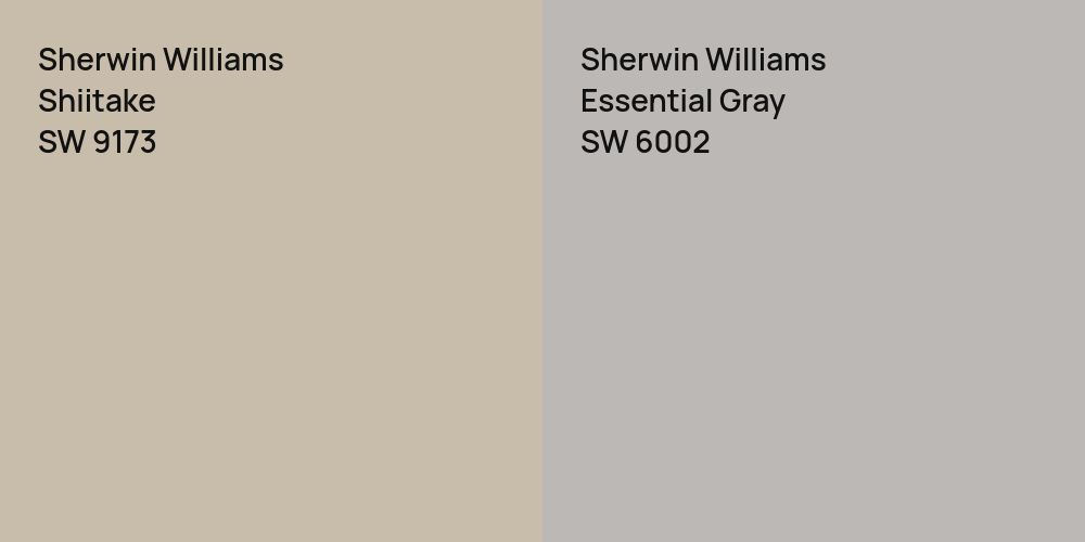 Sherwin Williams Shiitake vs. Sherwin Williams Essential Gray