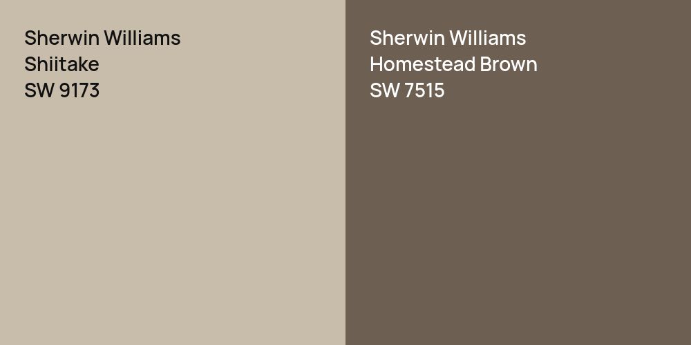 Sherwin Williams Shiitake vs. Sherwin Williams Homestead Brown