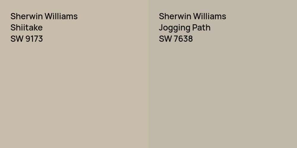 Sherwin Williams Shiitake vs. Sherwin Williams Jogging Path