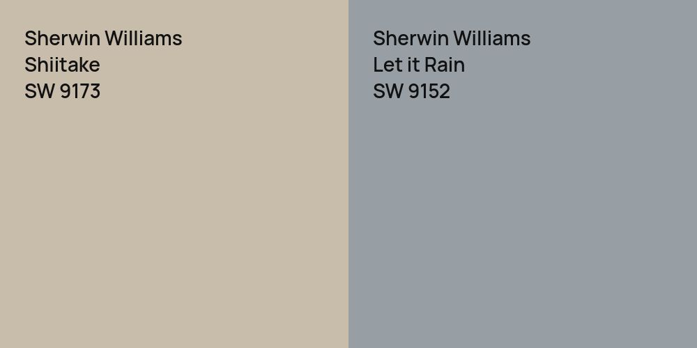 Sherwin Williams Shiitake vs. Sherwin Williams Let it Rain