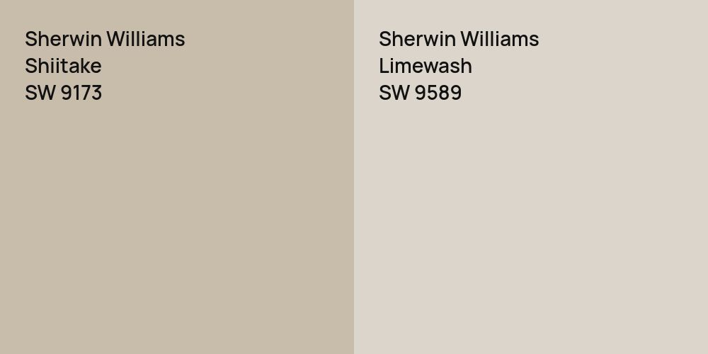 Sherwin Williams Shiitake vs. Sherwin Williams Limewash