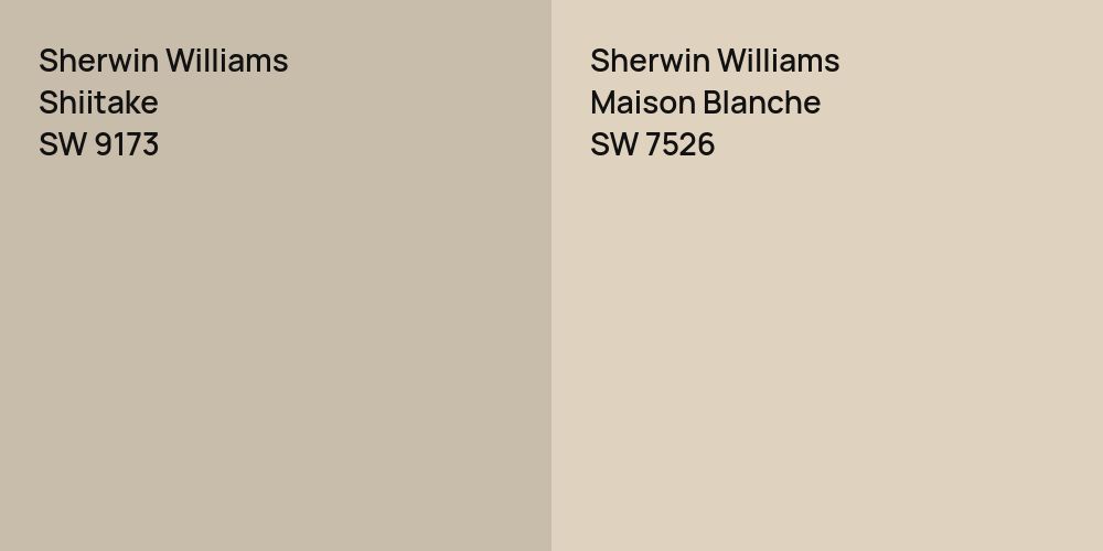 Sherwin Williams Shiitake vs. Sherwin Williams Maison Blanche