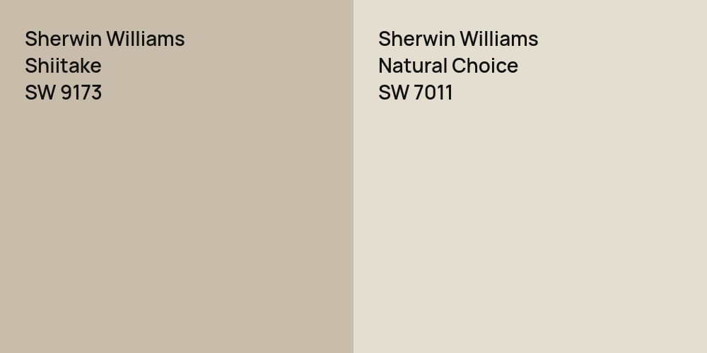 Sherwin Williams Shiitake vs. Sherwin Williams Natural Choice