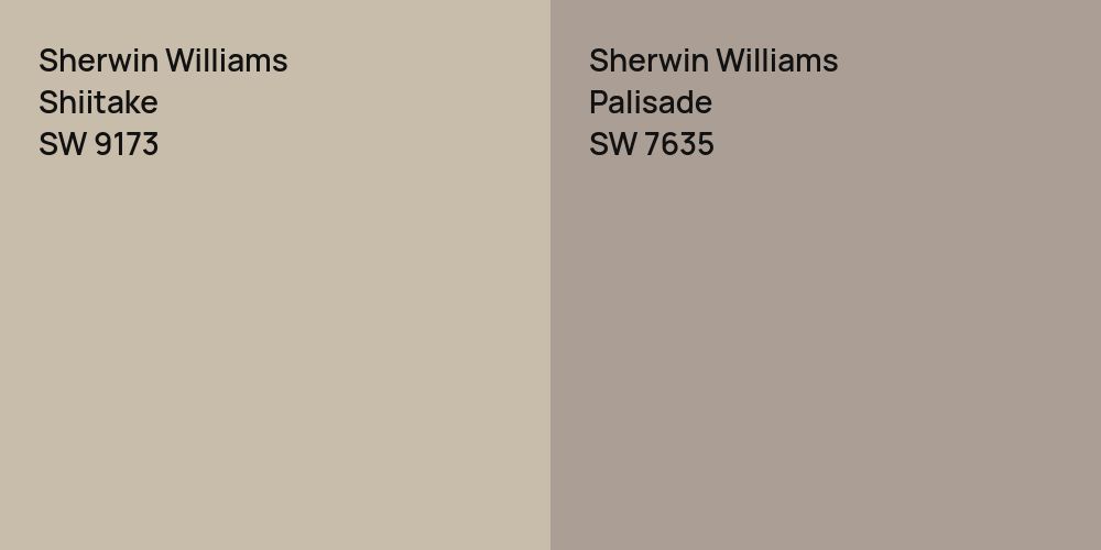 Sherwin Williams Shiitake vs. Sherwin Williams Palisade