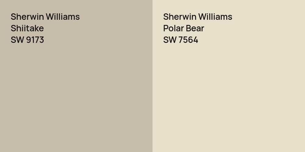 Sherwin Williams Shiitake vs. Sherwin Williams Polar Bear