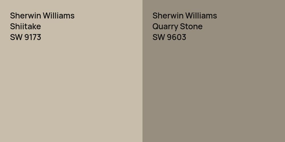 Sherwin Williams Shiitake vs. Sherwin Williams Quarry Stone