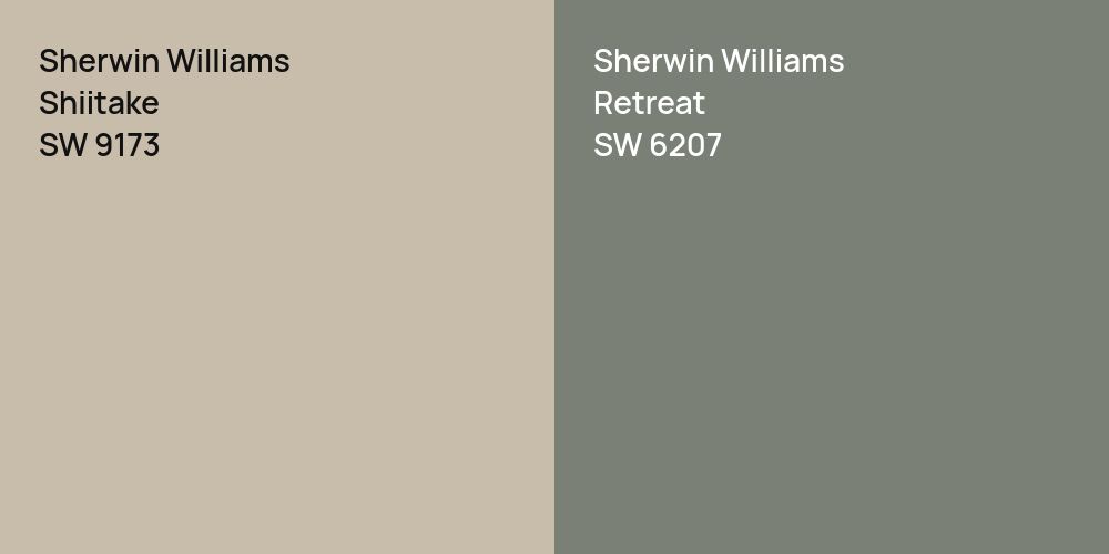 Sherwin Williams Shiitake vs. Sherwin Williams Retreat