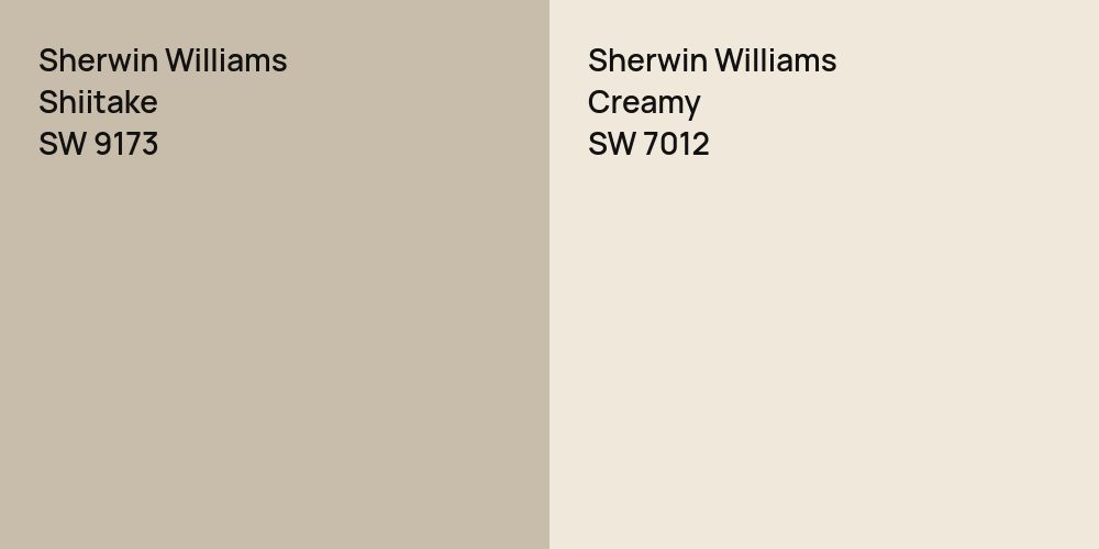 Sherwin Williams Shiitake vs. Sherwin Williams Creamy