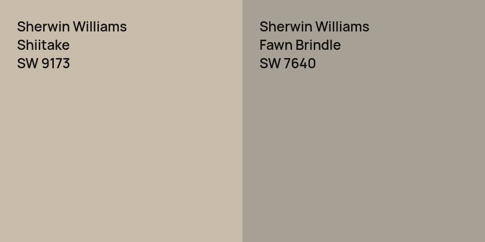 Sherwin Williams Shiitake vs. Sherwin Williams Fawn Brindle