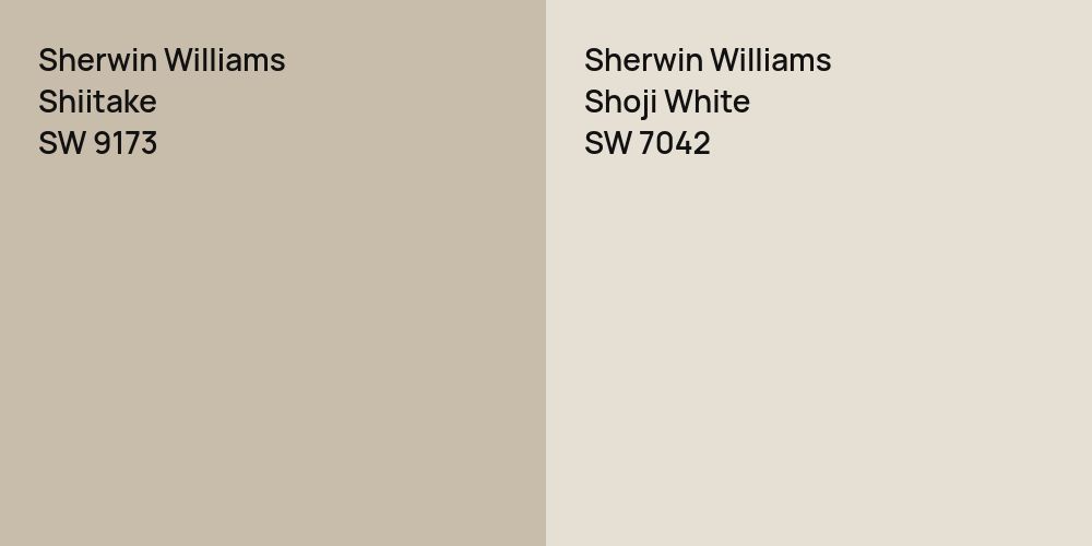 Sherwin Williams Shiitake vs. Sherwin Williams Shoji White