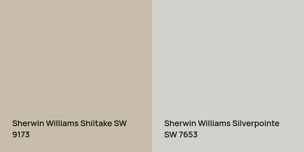 Sherwin Williams Shiitake vs. Sherwin Williams Silverpointe