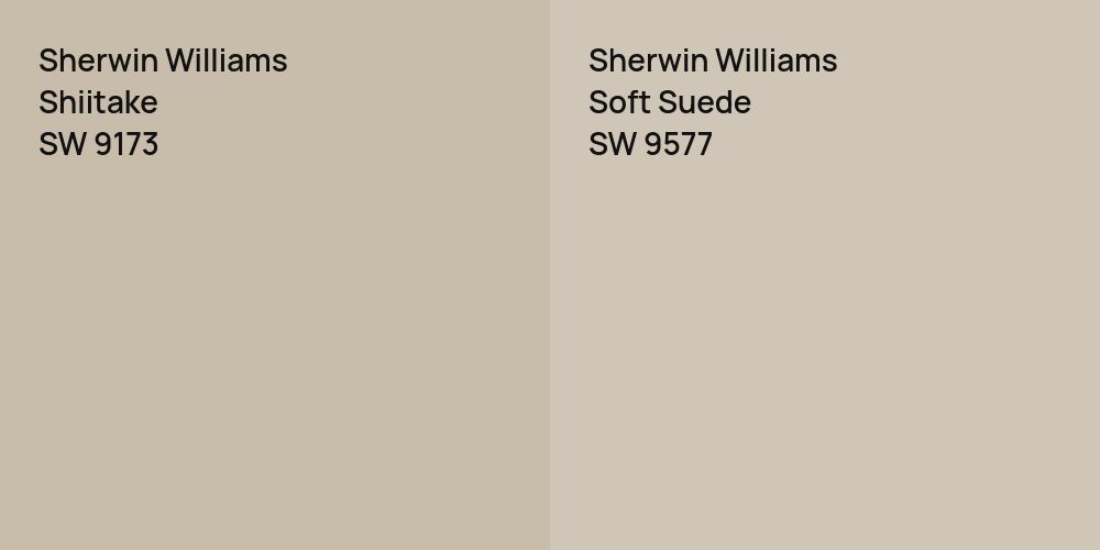 Sherwin Williams Shiitake vs. Sherwin Williams Soft Suede