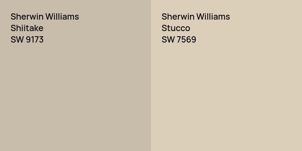 Sherwin Williams Shiitake vs. Sherwin Williams Stucco