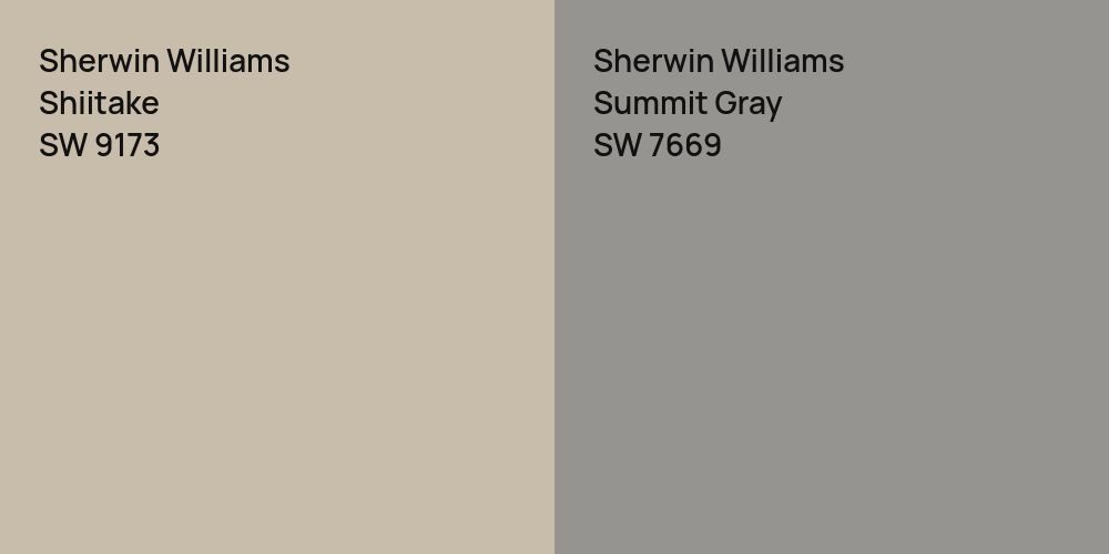 Sherwin Williams Shiitake vs. Sherwin Williams Summit Gray