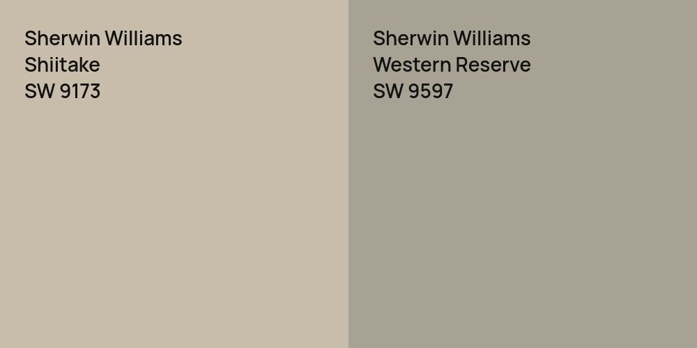 Sherwin Williams Shiitake vs. Sherwin Williams Western Reserve