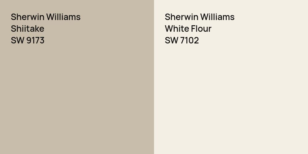 Sherwin Williams Shiitake vs. Sherwin Williams White Flour