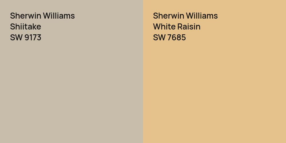 Sherwin Williams Shiitake vs. Sherwin Williams White Raisin