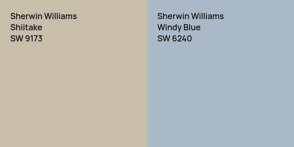 Sherwin Williams Shiitake vs. Sherwin Williams Windy Blue