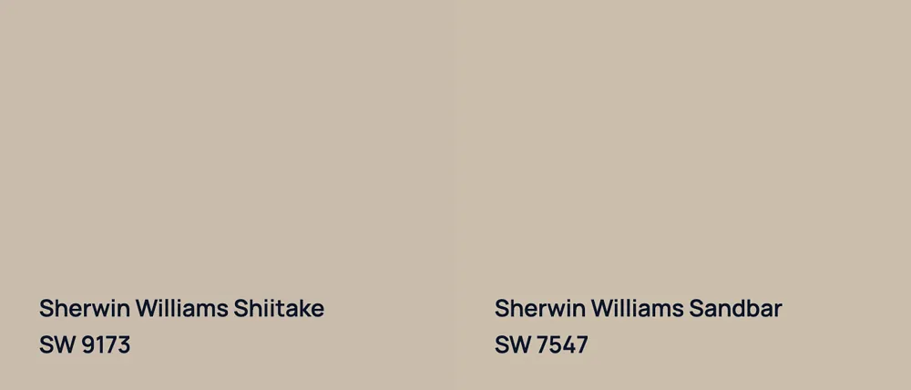 Sherwin Williams Shiitake SW 9173 vs Sherwin Williams Sandbar SW 7547