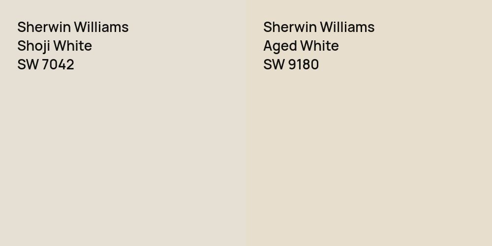 Sherwin Williams Shoji White vs. Sherwin Williams Aged White