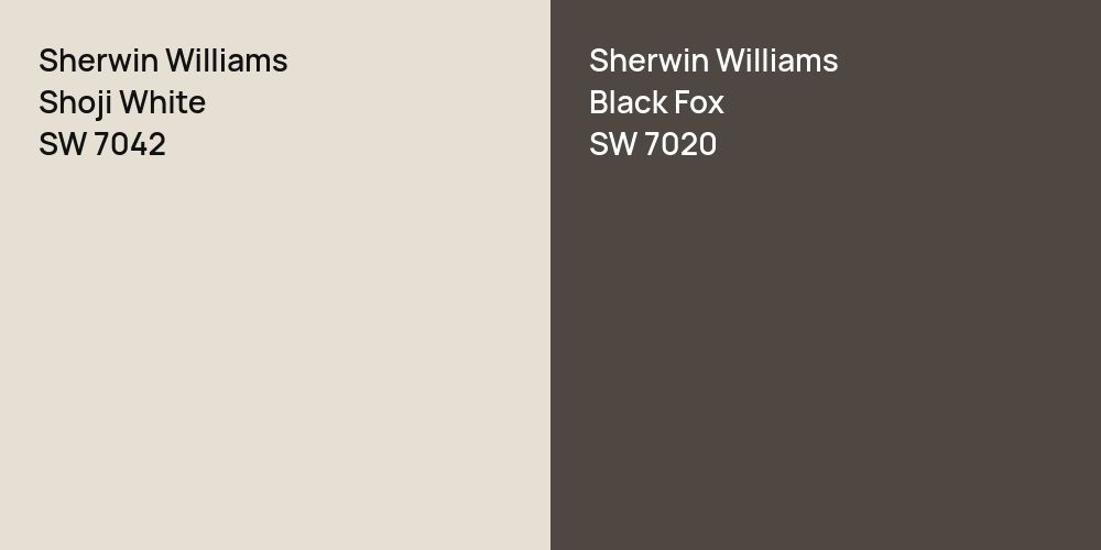 Sherwin Williams Shoji White vs. Sherwin Williams Black Fox