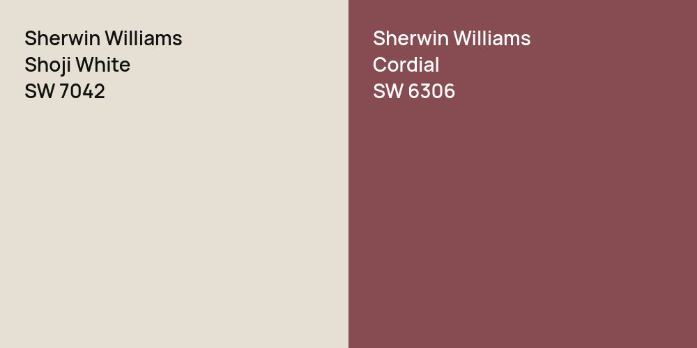 Sherwin Williams Shoji White vs. Sherwin Williams Cordial