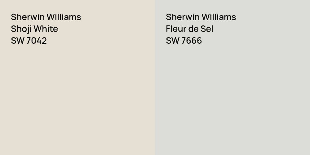 Sherwin Williams Shoji White vs. Sherwin Williams Fleur de Sel