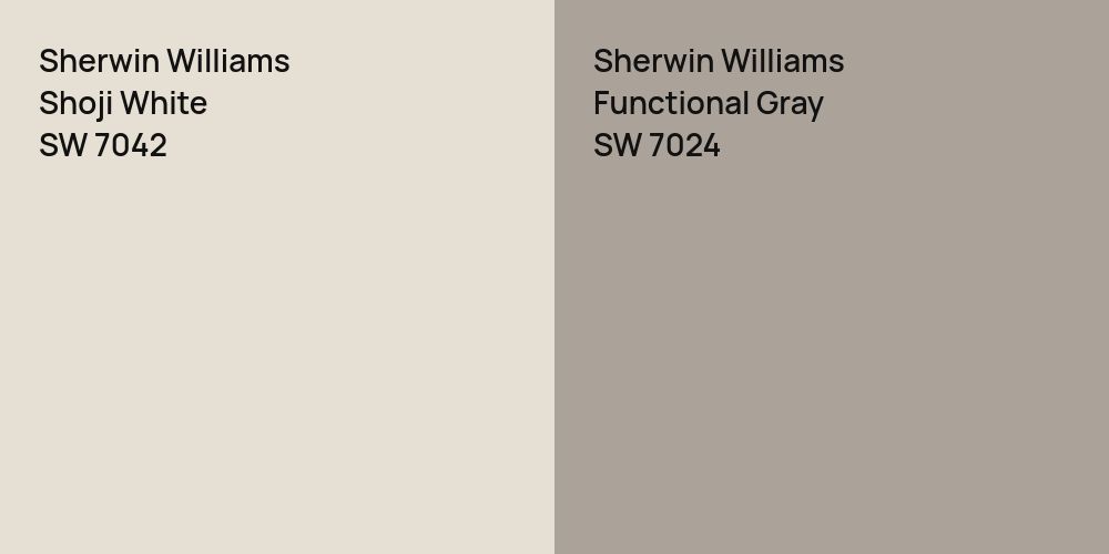 Sherwin Williams Shoji White vs. Sherwin Williams Functional Gray