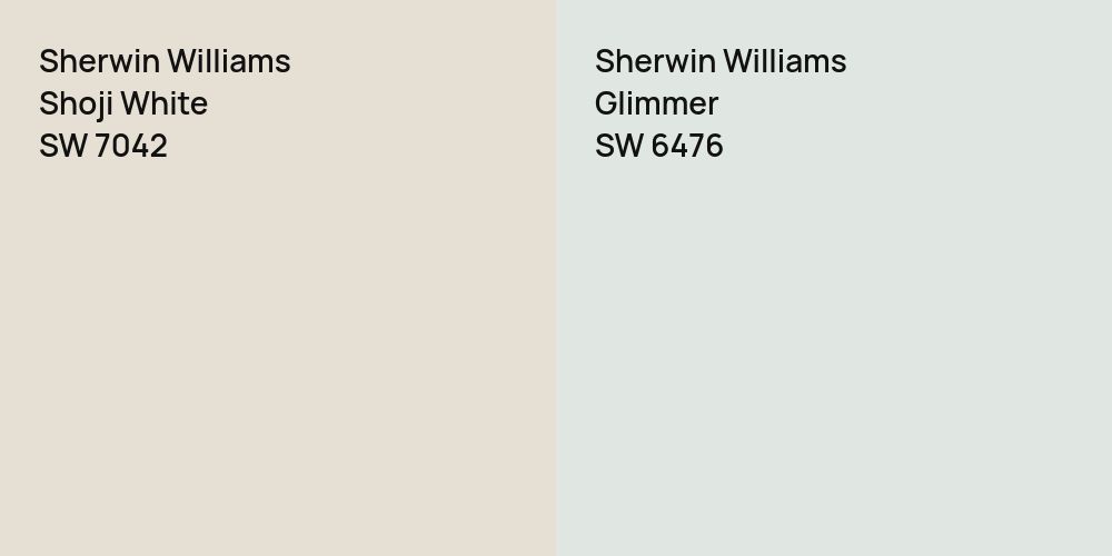 Sherwin Williams Shoji White vs. Sherwin Williams Glimmer