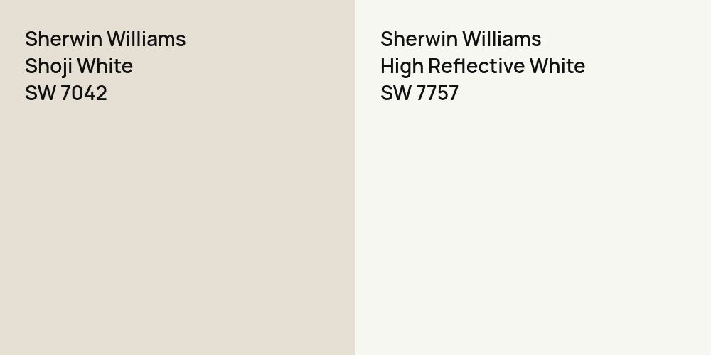 Sherwin Williams Shoji White vs. Sherwin Williams High Reflective White