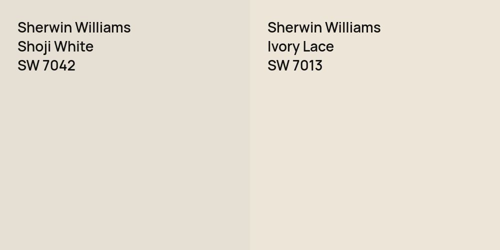 Sherwin Williams Shoji White vs. Sherwin Williams Ivory Lace