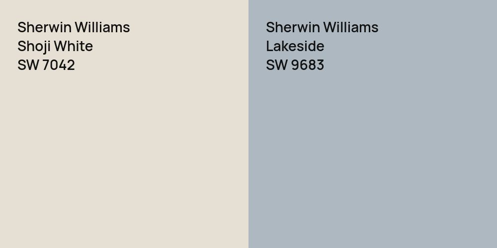 Sherwin Williams Shoji White vs. Sherwin Williams Lakeside