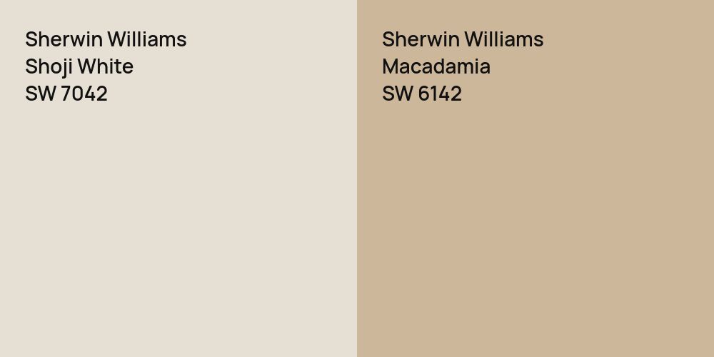 Sherwin Williams Shoji White vs. Sherwin Williams Macadamia