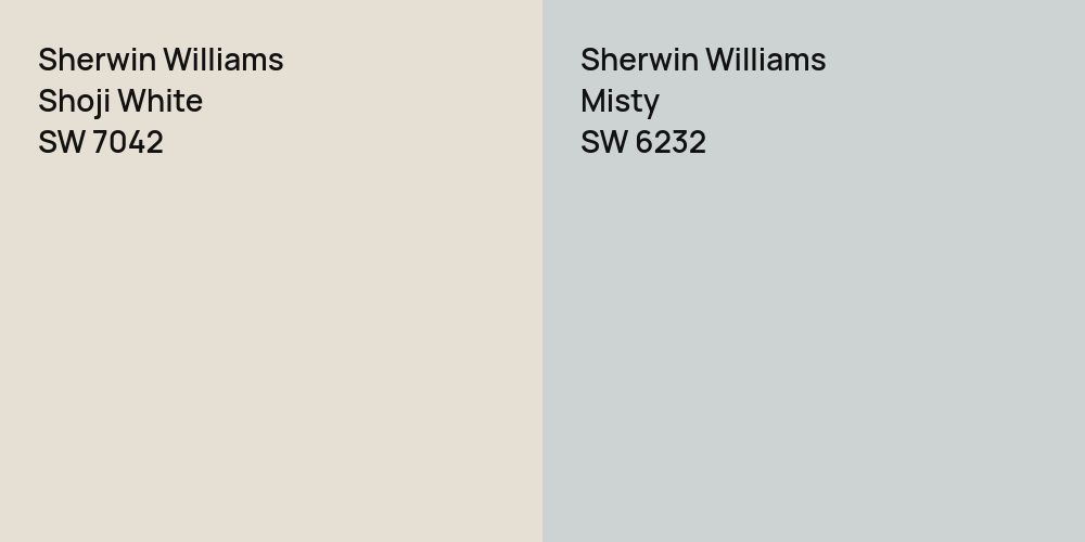 Sherwin Williams Shoji White vs. Sherwin Williams Misty