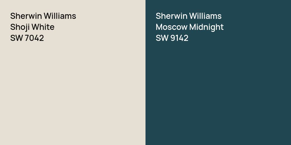 Sherwin Williams Shoji White vs. Sherwin Williams Moscow Midnight