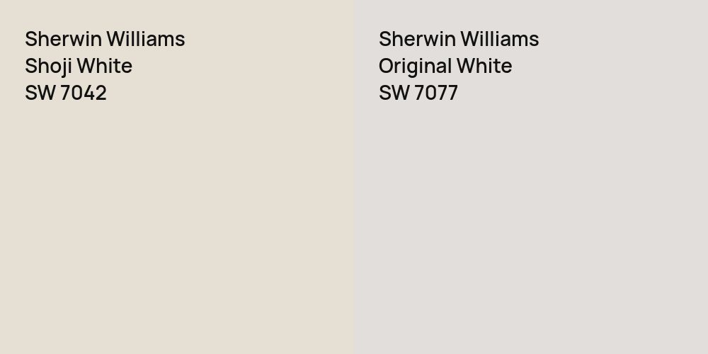 Sherwin Williams Shoji White vs. Sherwin Williams Original White